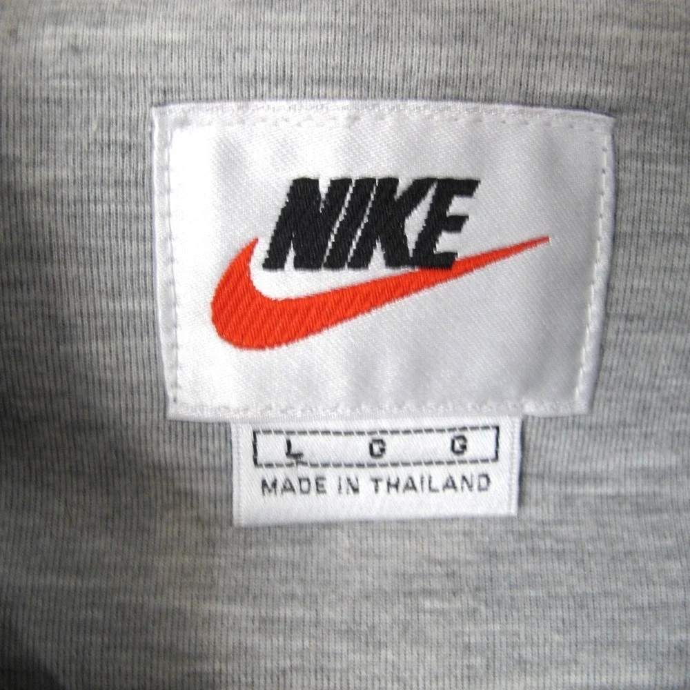 Vintage 90s Nike Full Zip Vented Nylon Windbreaker‎ Jacket Men's Large Blue
